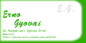 erno gyovai business card